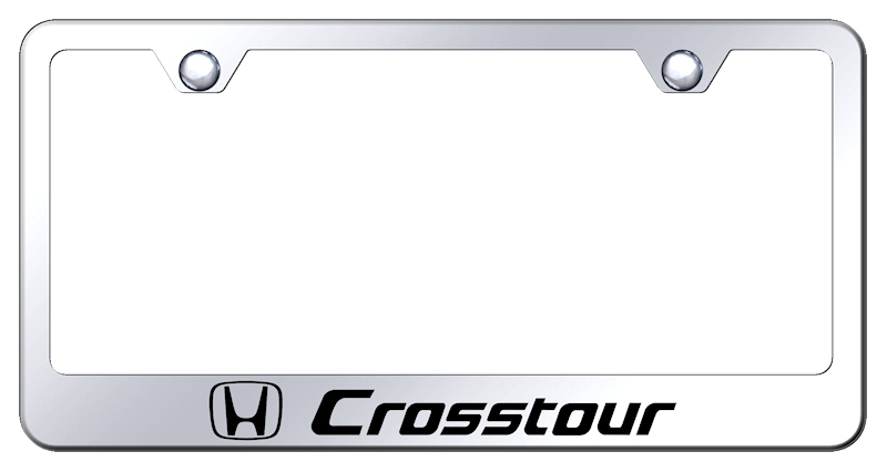Honda Crosstour Logo Laser Etched Stainless Steel License Plate Frame - Finish:Mirror