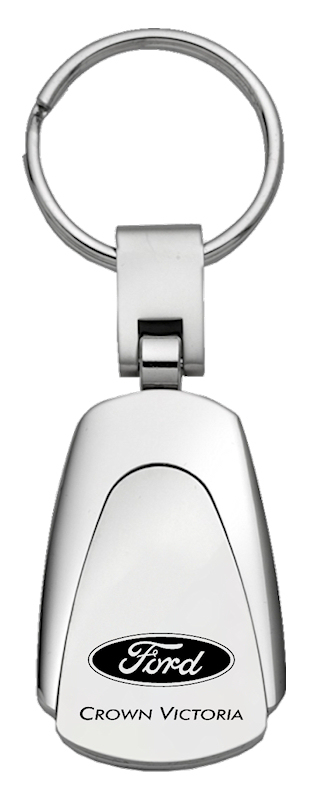 Crown Victoria Teardrop Key Fob - Silver