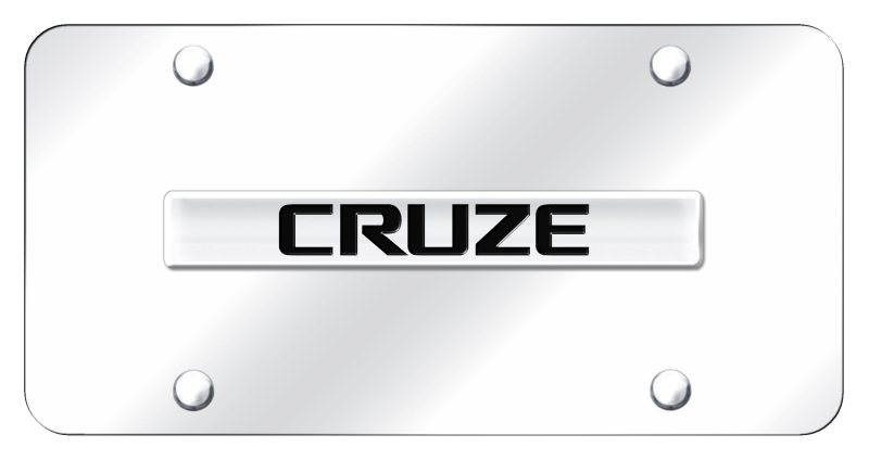Cruze Name License Plate - Chrome on Mirrored