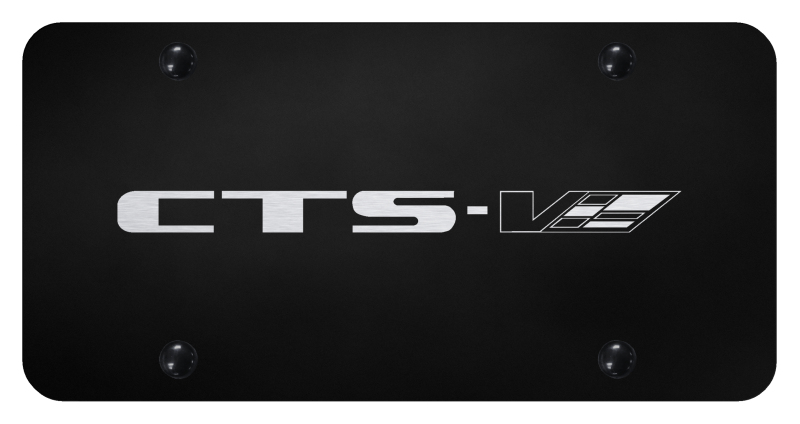 CTS-V License Plate - Laser Etched Black