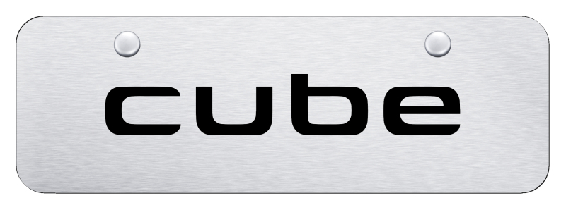 Cube Mini Plate - Laser Etched Brushed