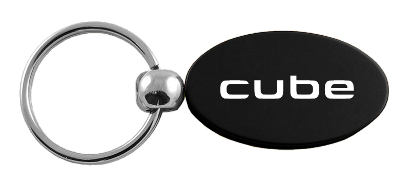 Cube Oval Key Fob - Black