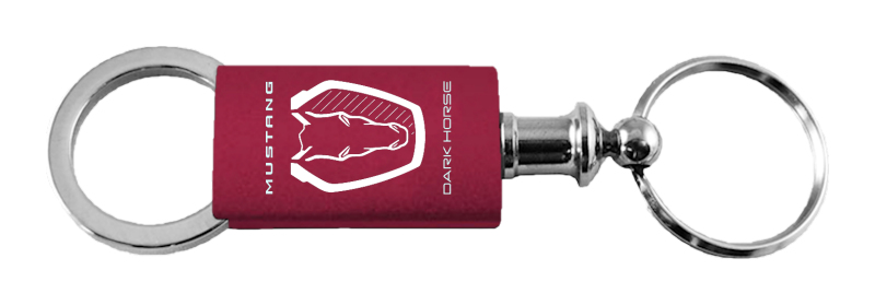 Dark Horse Anodized Aluminum Valet Key Fob - Burgundy