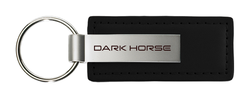 Dark Horse Leather Key Fob - Black