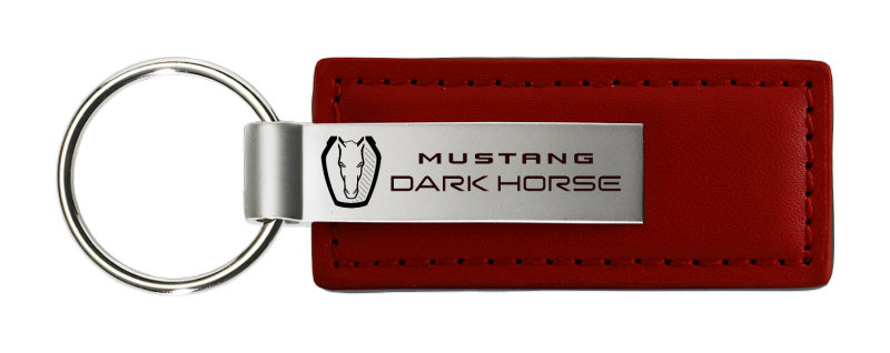 Dark Horse Leather Key Fob - Burgundy