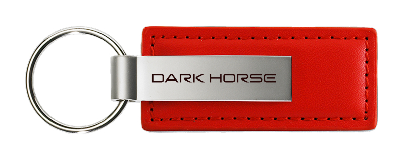 Dark Horse Leather Key Fob - Red
