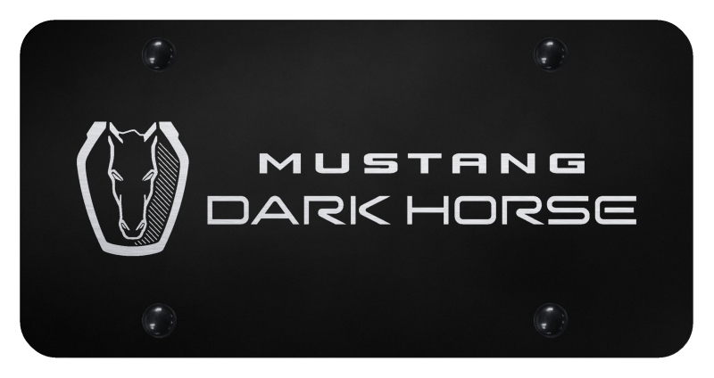 Dark Horse License Plate - Laser Etched Black