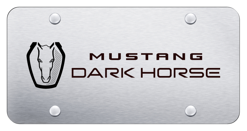 Dark Horse License Plate - Laser Etched Brushed