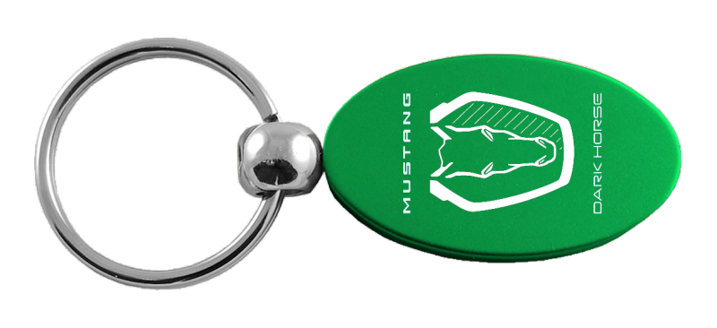 Dark Horse Oval Key Fob - Green
