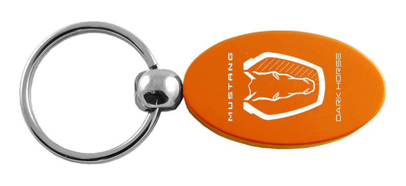 Dark Horse Oval Key Fob - Orange