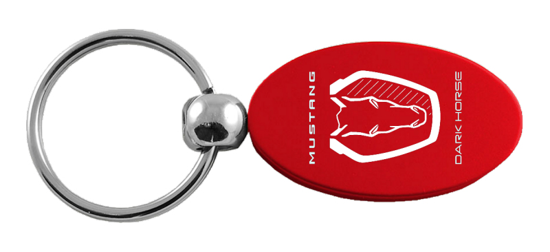 Dark Horse Oval Key Fob - Red