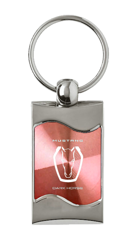 Dark Horse Rectangular Wave Key Fob - Pink