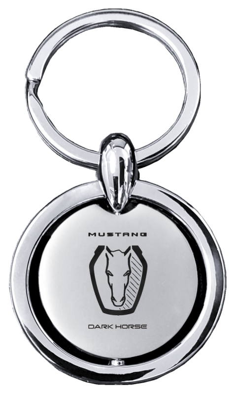 Dark Horse Revolver Key Fob - Silver