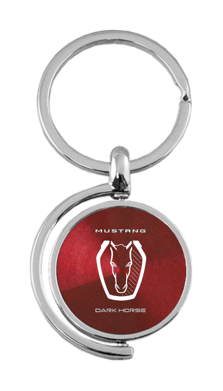 Dark Horse Spinner Key Fob - Burgundy