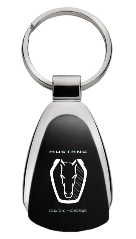 Dark Horse Teardrop Key Fob - Black