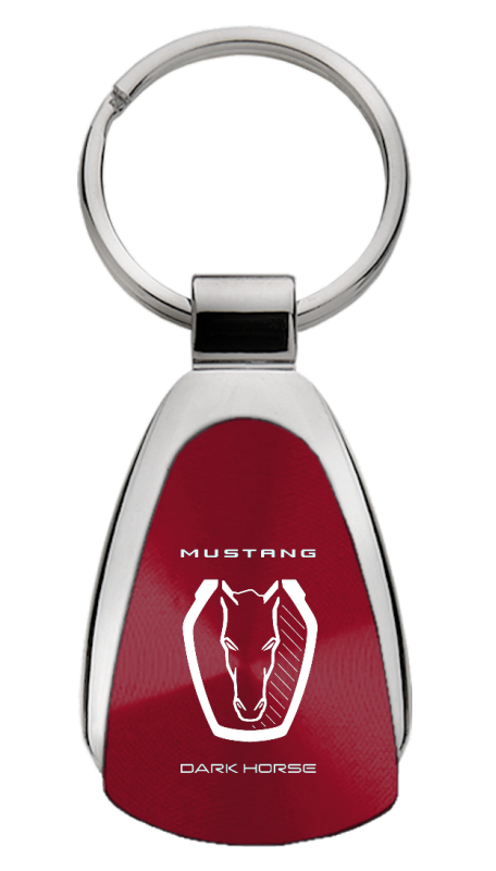 Dark Horse Teardrop Key Fob - Burgundy