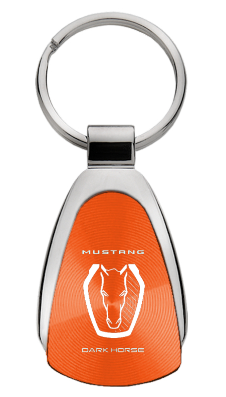 Dark Horse Teardrop Key Fob - Orange