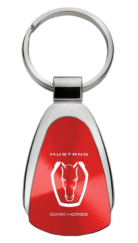 Dark Horse Teardrop Key Fob - Red