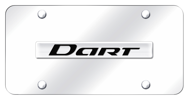 Dart Name License Plate - Chrome on Mirrored