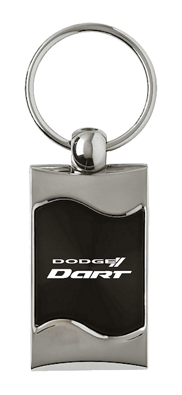 Dart Rectangular Wave Key Fob - Black