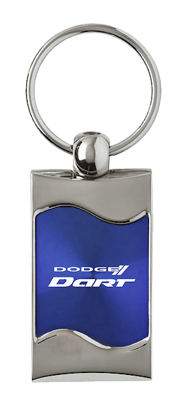 Dart Rectangular Wave Key Fob - Blue