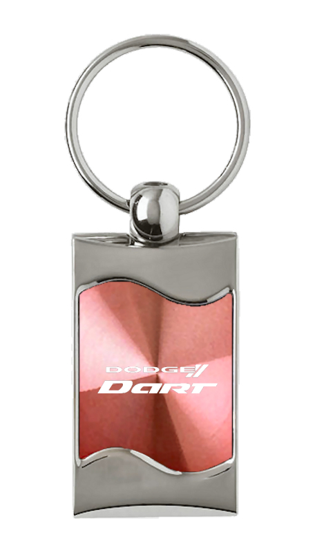 Dart Rectangular Wave Key Fob - Pink