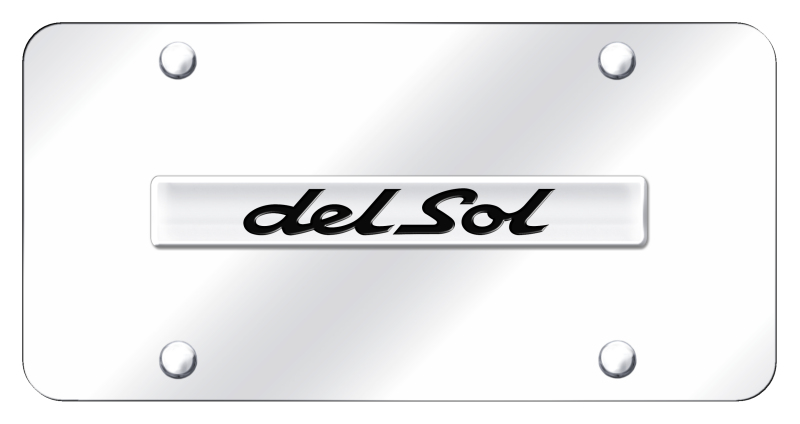 Del Sol Name License Plate - Chrome on Mirrored