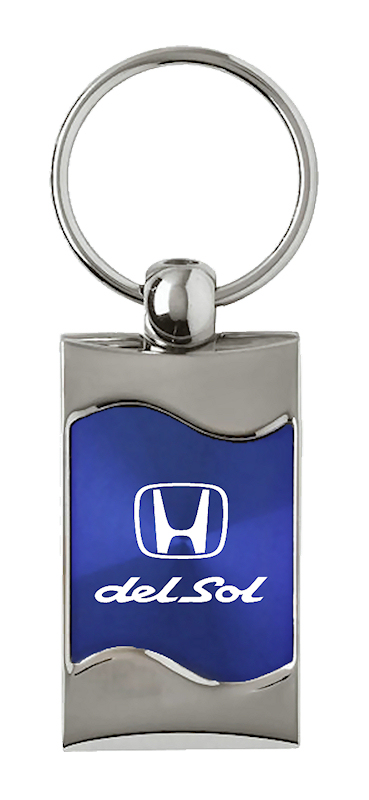Del Sol Rectangular Wave Key Fob - Blue
