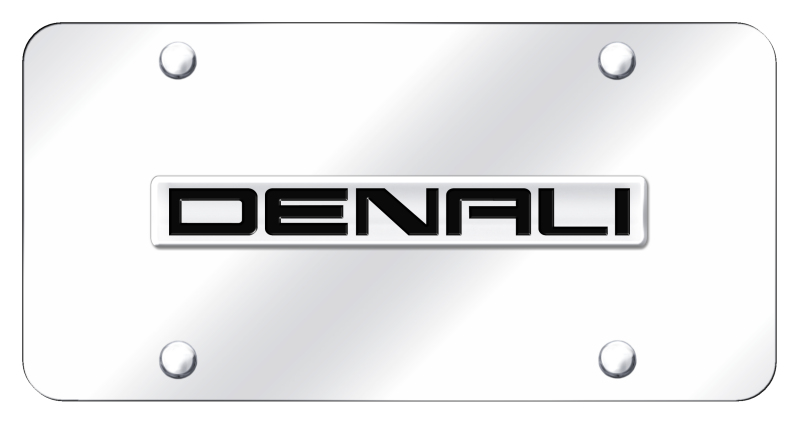 Denali Name License Plate - Chrome on Mirrored