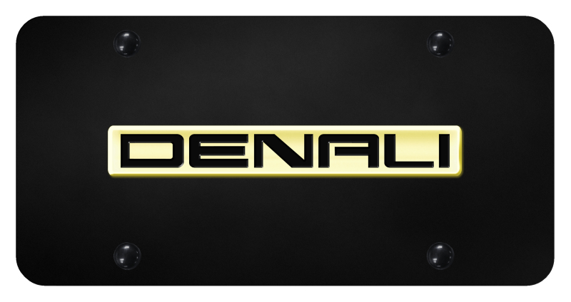 Denali Name License Plate - Gold on Black