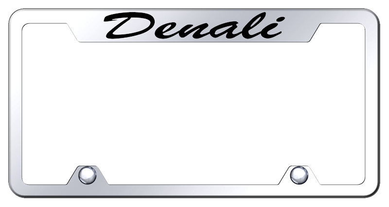 Denali Script Steel Truck Cut-Out Frame - Etched Mirrored