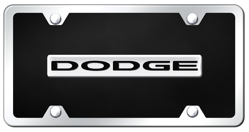 Dodge Name Acrylic Kit - Chrome on Black