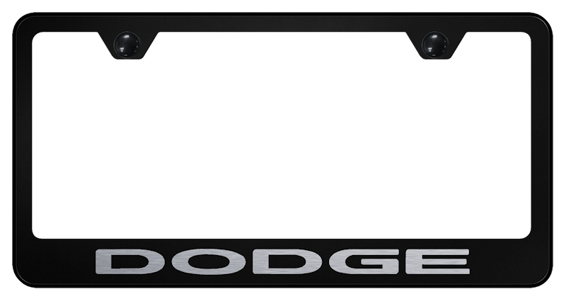 Dodge Stainless Steel Frame - Laser Etched Black