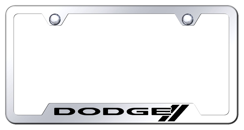 Dodge Stripe Cut-Out Frame - Laser Etched Mirrored