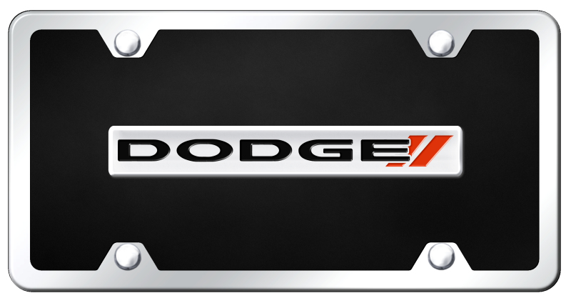 Dodge Stripe Name Acrylic Kit - Chrome on Black