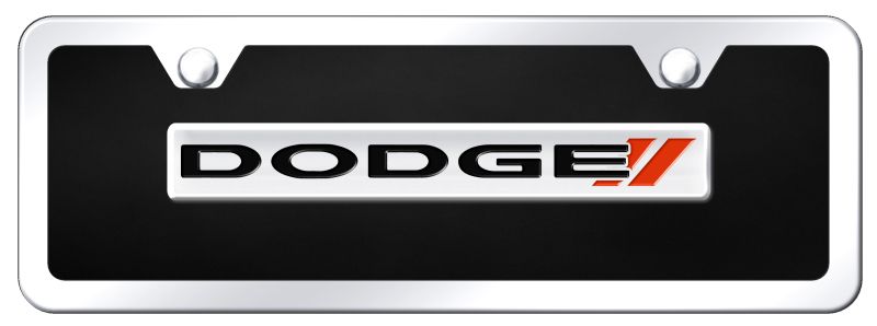 Dodge Stripe Name Acrylic Mini Kit - Chrome on Black