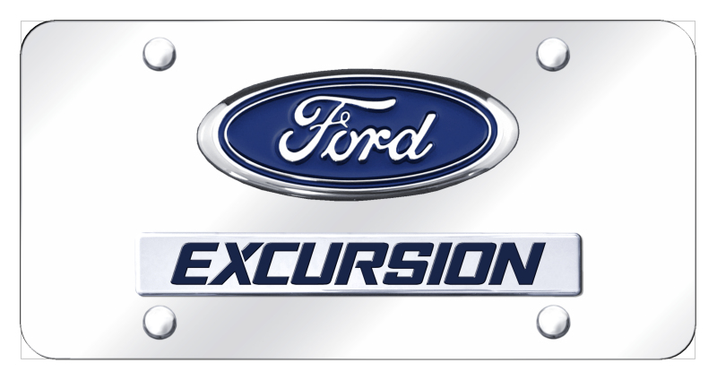 Dual Excursion License Plate - Chrome on Mirrored