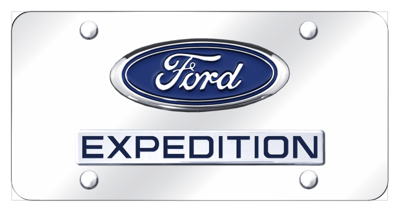 Dual Expedition License Plate - Chrome on Mirrored