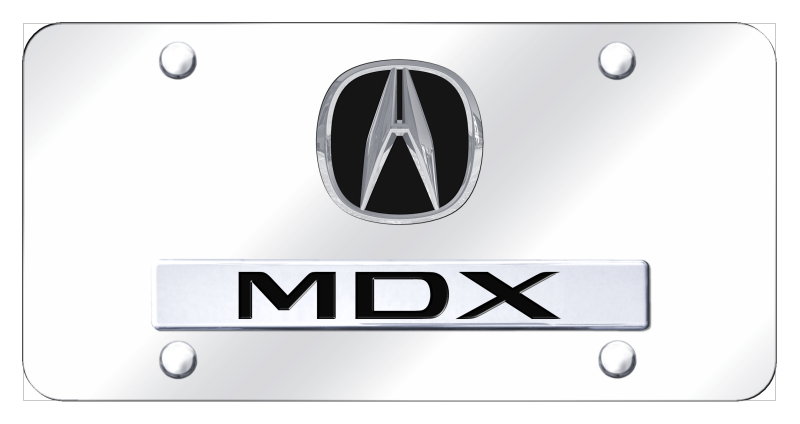 Dual MDX License Plate - Chrome on Mirrored