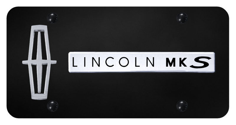 Dual MKS (Verticle/Black Fill) Plate - Chrome on Black