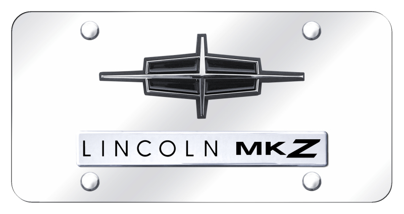 Dual MKZ License Plate - Chrome on Mirrored