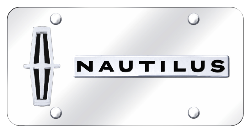 Dual Nautilus (Verticle/Black) Plate - Chrome on Mirrored