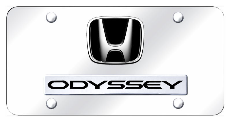 Dual Odyssey License Plate - Chrome on Mirrored