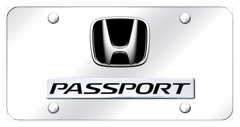 Dual Passport License Plate - Chrome on Mirrored