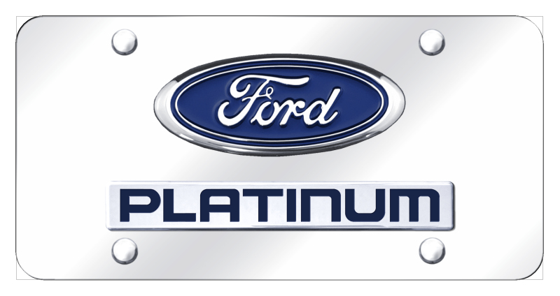 Dual Platinum License Plate - Chrome on Mirrored