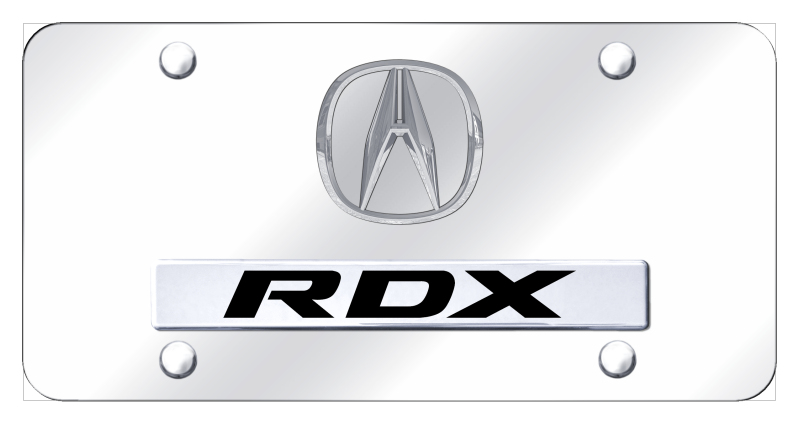 Dual RDX (No Fill) License Plate - Chrome on Mirrored