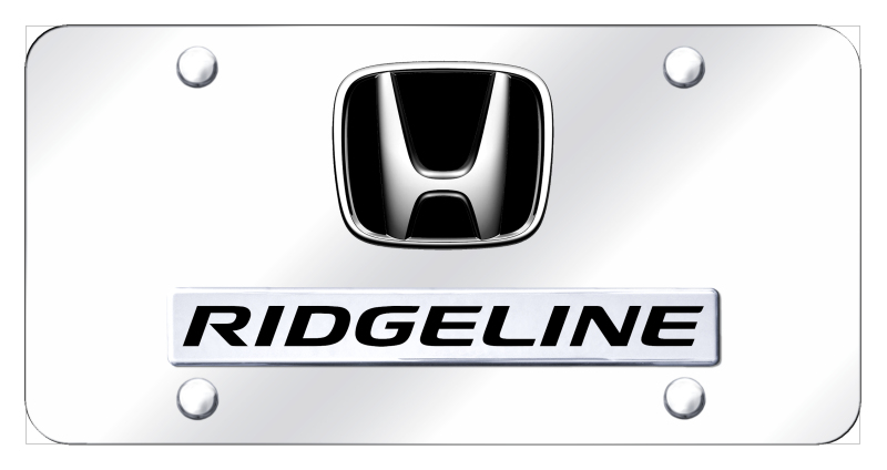 Dual Ridgeline License Plate - Chrome on Mirrored