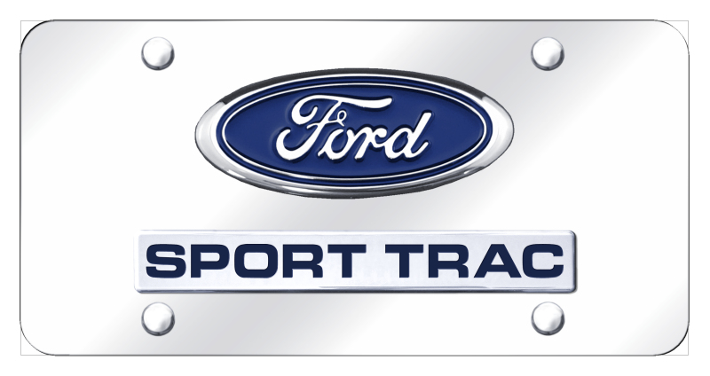Dual Sport Trac License Plate - Chrome on Mirrored