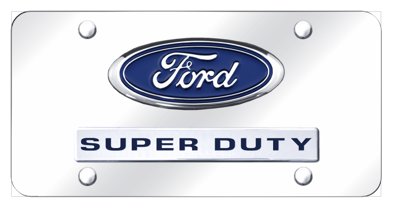 Dual Super Duty License Plate - Chrome on Mirrored