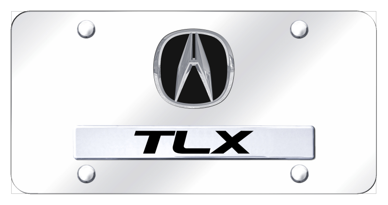 Dual TLX License Plate - Chrome on Mirrored